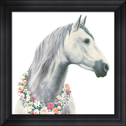 Framed Spirit Stallion I Square Print