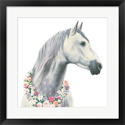 Framed Spirit Stallion I Square Print