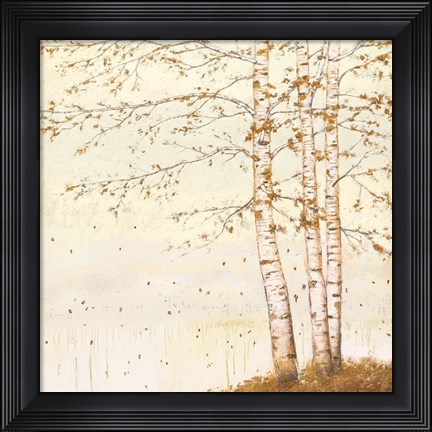 Framed Golden Birch II Off White Print
