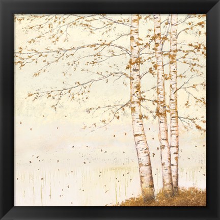 Framed Golden Birch II Off White Print