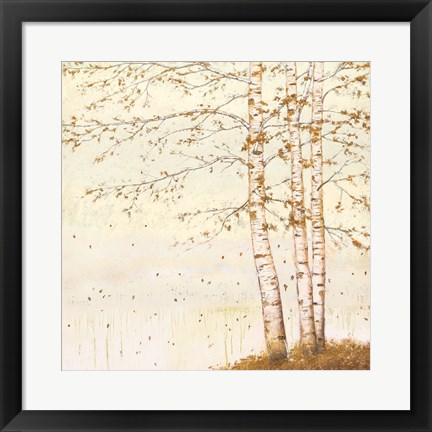 Framed Golden Birch II Off White Print