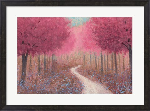 Framed Forest Pathway Spring Print
