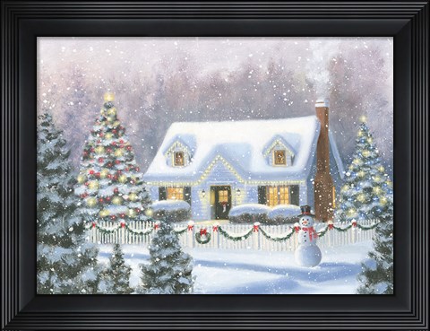 Framed Home for Christmas Print
