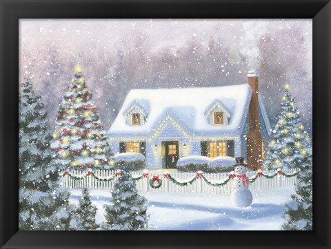 Framed Home for Christmas Print