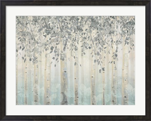 Framed Silver and Gray Dream Forest I Print