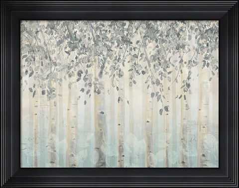 Framed Silver and Gray Dream Forest I Print