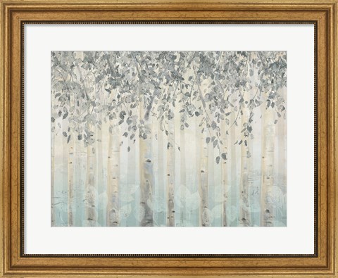 Framed Silver and Gray Dream Forest I Print