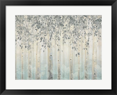 Framed Silver and Gray Dream Forest I Print