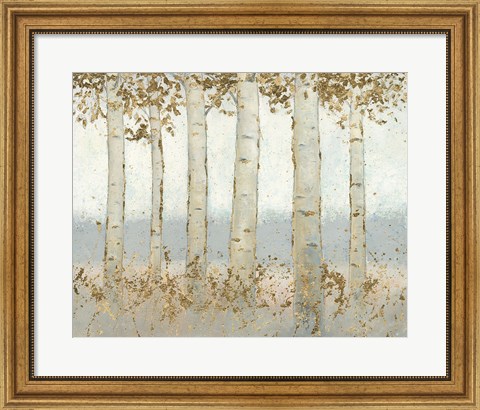Framed Magnificent Birch Grove Print