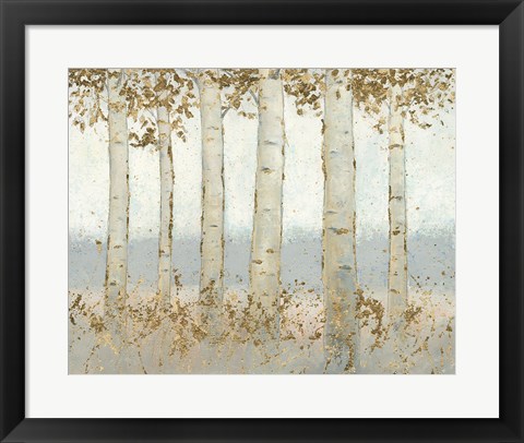 Framed Magnificent Birch Grove Print