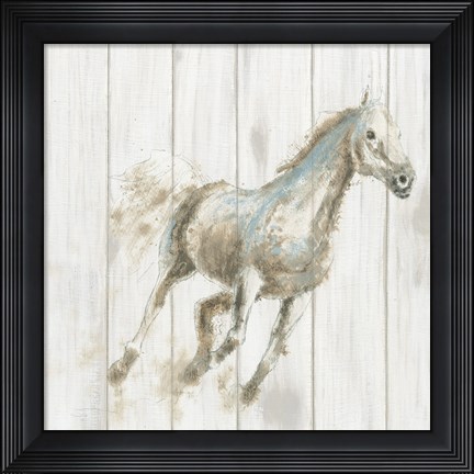 Framed Stallion I on Birch Print