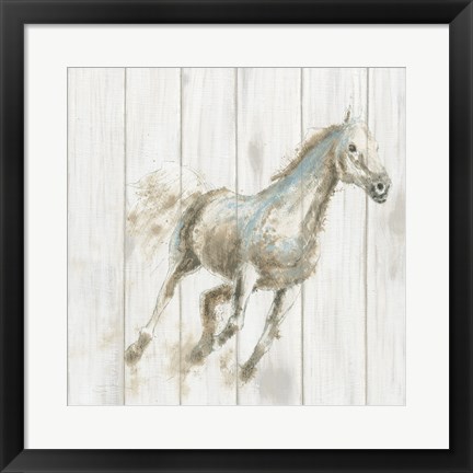 Framed Stallion I on Birch Print