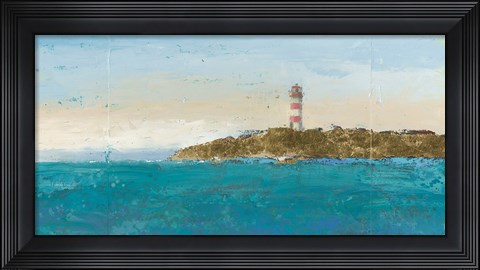Framed Lighthouse Seascape I Print