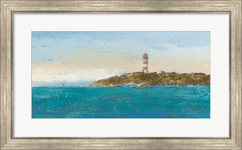Framed Lighthouse Seascape I Print