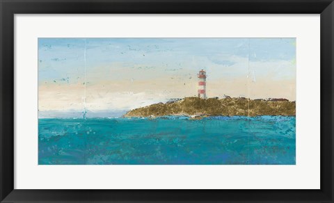 Framed Lighthouse Seascape I Print