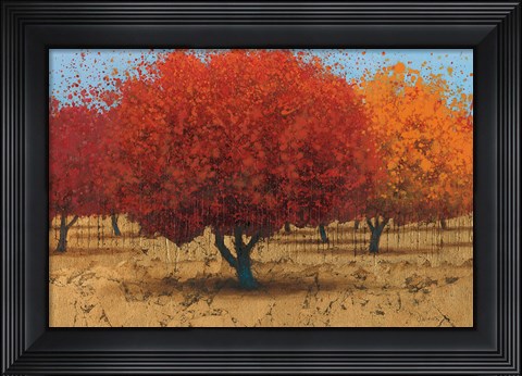 Framed Orange Trees II Print