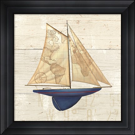 Framed Nautique I Print