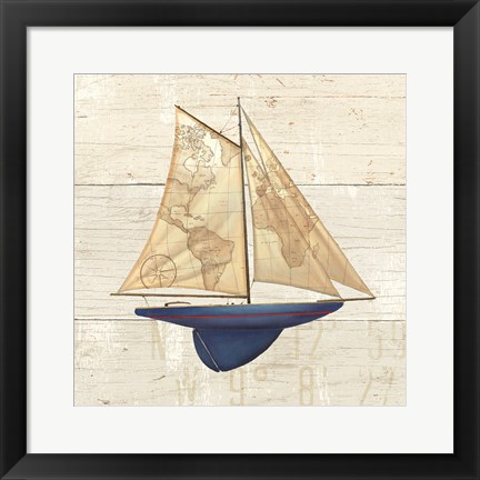 Framed Nautique I Print