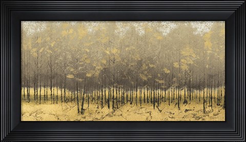 Framed Golden Trees III Taupe Print