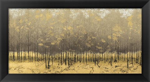 Framed Golden Trees III Taupe Print