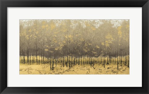 Framed Golden Trees III Taupe Print