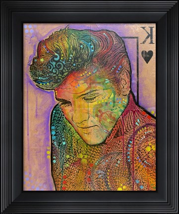 Framed Elvis - King of Hearts Print