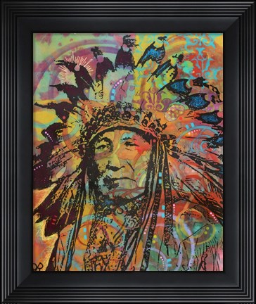 Framed Native American V Print