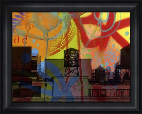 Framed Brooklyn Watertower Print