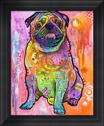 Framed Pug Print