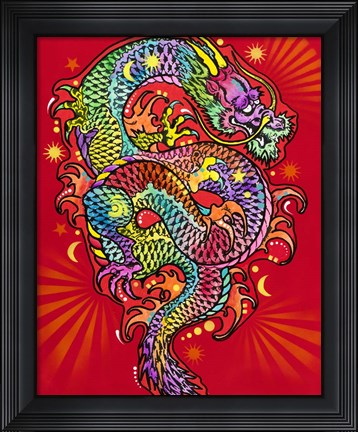 Framed Red Dragon Print