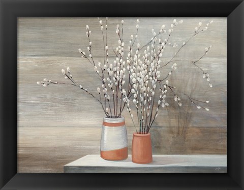 Framed Pussy Willow Still Life Print