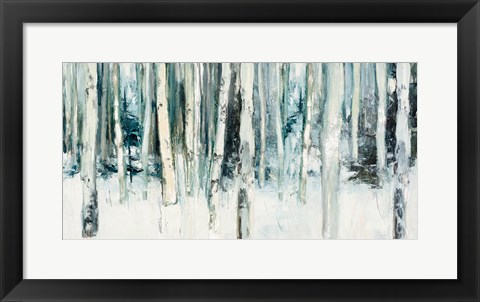 Framed Winter Woods III Light Trees Crop Print