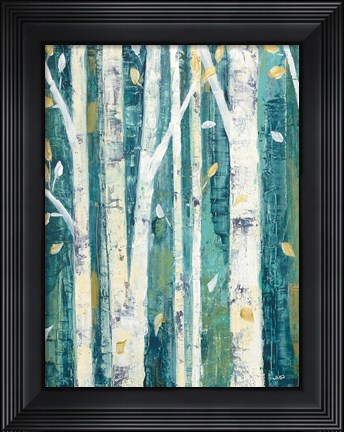 Framed Birches in Spring II Print