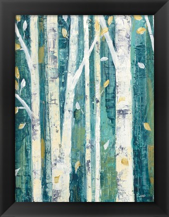 Framed Birches in Spring II Print