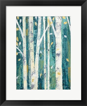 Framed Birches in Spring II Print