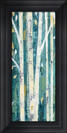 Framed Birches in Spring Panel I Print