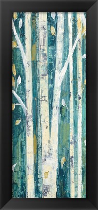 Framed Birches in Spring Panel I Print
