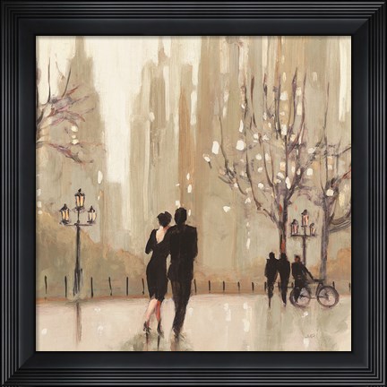 Framed Evening Out Neutral Square Print