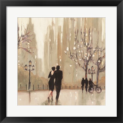 Framed Evening Out Neutral Square Print