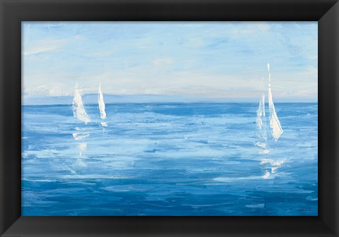 Framed Open Sail with Turquoise Print