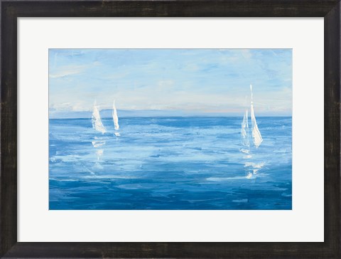 Framed Open Sail with Turquoise Print