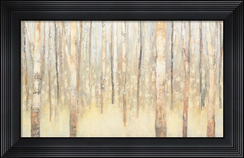 Framed Birches in Winter Print