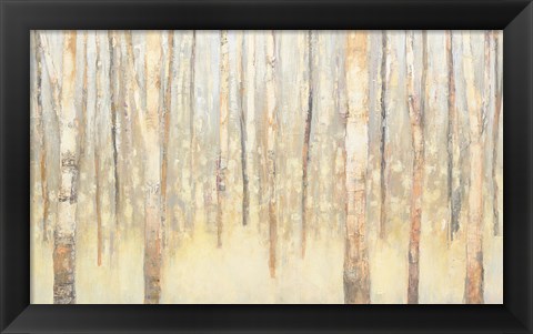 Framed Birches in Winter Print