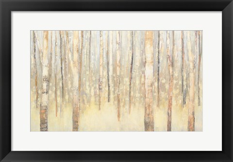 Framed Birches in Winter Print