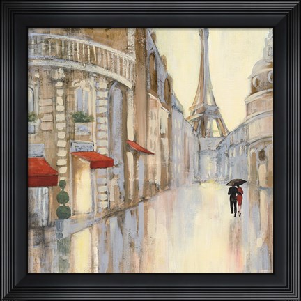 Framed Touring Paris Couple III Print