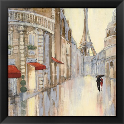 Framed Touring Paris Couple III Print