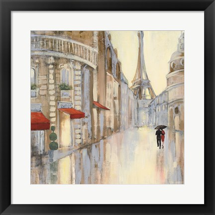 Framed Touring Paris Couple III Print