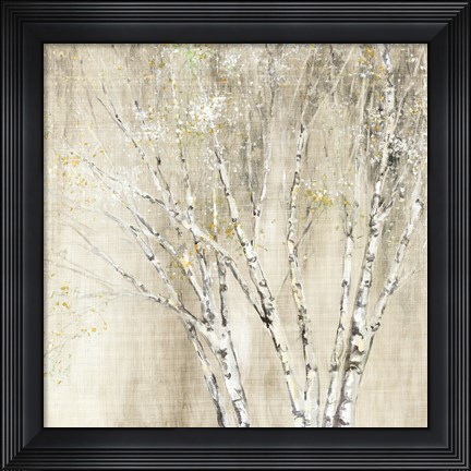 Framed Blue Birch Neutral Print