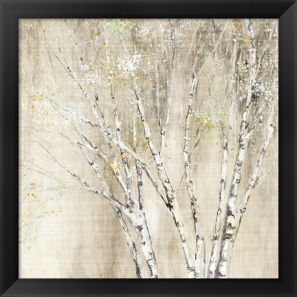 Framed Blue Birch Neutral Print