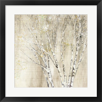 Framed Blue Birch Neutral Print